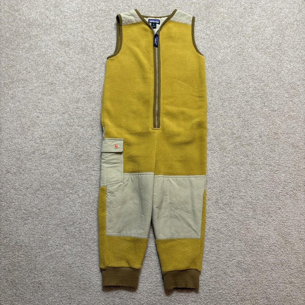 Patagonia Baby Synchilla Patched Jumpsuit Kids Toddler 4T Fleece Overall Ski Bib